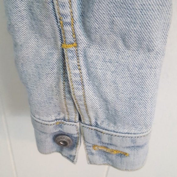 VTG French Connection Jean Jacket Vintage silver buttons Light Wash Classic - Picture 4 of 7